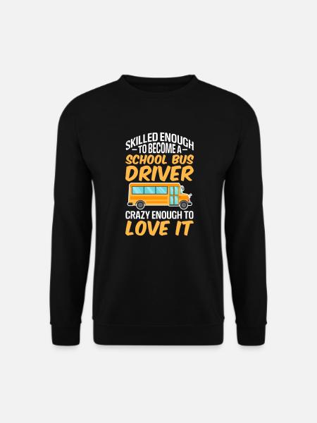 Busfahrer Busfahrerin Bus Schuhlbus Geschenk - Unisex Pullover - Schwarz