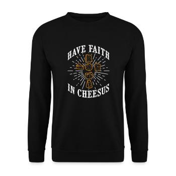 Gâteau au fromage Cheesecake Cadeau alimentaire - Sweat-shirt Unisexe - noir - Devant - Alina (178cm) & Michal (187cm)