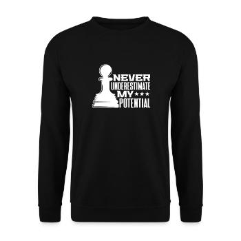 Chess Chessboard Checkmate Chess Player - Unisex Sweatshirt - black - Front - Alina (178cm) & Michal (187cm)