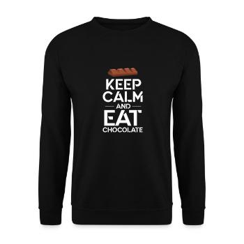Chocolat Chocolat Nourriture Cacao Cadeau - Sweat-shirt Unisexe - noir - Devant - Alina (178cm) & Michal (187cm)