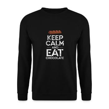 Chocolate - Unisex Sweatshirt - black - Front - Alina (178cm) & Michal (187cm)