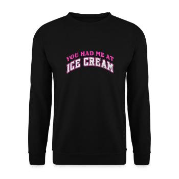 Eiscreme - Unisex Pullover - Schwarz - Vorne - Alina (178cm) & Michal (187cm)