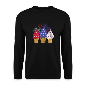 Glace - Sweat-shirt Unisexe - noir - Devant - Alina (178cm) & Michal (187cm)