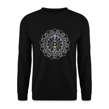 Meditation - Unisex Sweatshirt - black - Front - Alina (178cm) & Michal (187cm)