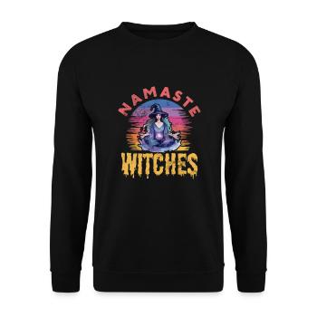 Meditation - Unisex Sweatshirt - black - Front - Alina (178cm) & Michal (187cm)
