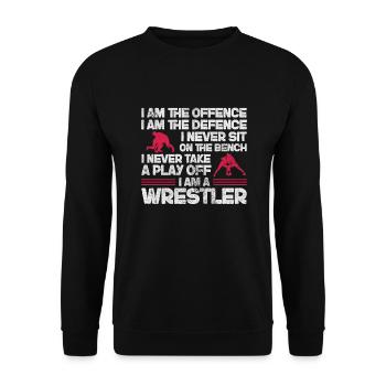 Wrestling - Unisex Pullover - Schwarz - Vorne - Alina (178cm) & Michal (187cm)