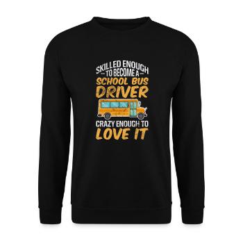 Busfahrer - Unisex Pullover - Schwarz - Vorne - Alina (178cm) & Michal (187cm)