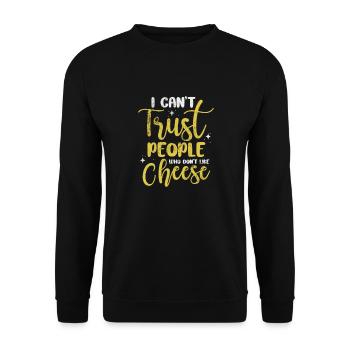 Fromage - Sweat-shirt Unisexe - noir - Devant - Alina (178cm) & Michal (187cm)