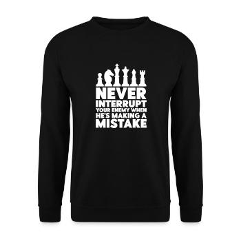 Chess Chessboard Checkmate Chess Player - Unisex Sweatshirt - black - Front - Alina (178cm) & Michal (187cm)