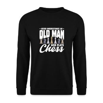 Chess Chessboard Checkmate Chess Player - Unisex Sweatshirt - black - Front - Alina (178cm) & Michal (187cm)