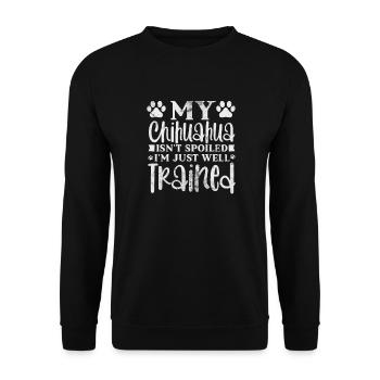Chihuahua - Unisex Sweatshirt - black - Front - Alina (178cm) & Michal (187cm)