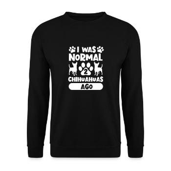 Chihuahua Dog Dog School Dog Owner Gift - Unisex Sweatshirt - black - Front - Alina (178cm) & Michal (187cm)