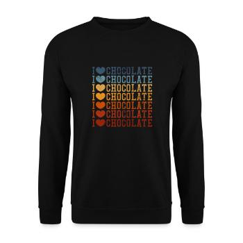 Chocolat - Sweat-shirt Unisexe - noir - Devant - Alina (178cm) & Michal (187cm)