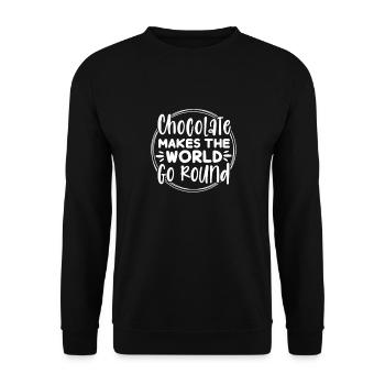 Chocolate Chocolate Food Cocoa Gift - Unisex Sweatshirt - black - Front - Alina (178cm) & Michal (187cm)