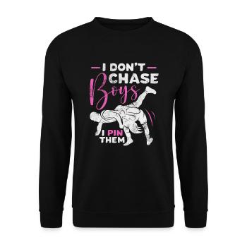 Wrestling - Unisex Pullover - Schwarz - Vorne - Alina (178cm) & Michal (187cm)