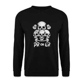 Bodybuilder - Unisex Pullover - Schwarz - Vorne - Alina (178cm) & Michal (187cm)