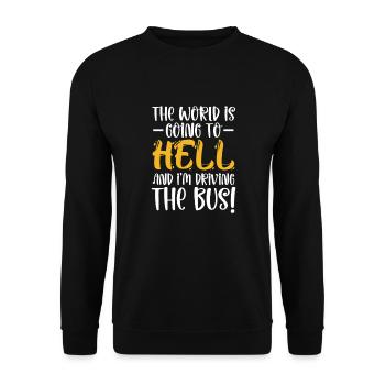 Bus Driver Bus Driver Bus Schuhlbus Gift - Unisex Sweatshirt - black - Front - Alina (178cm) & Michal (187cm)