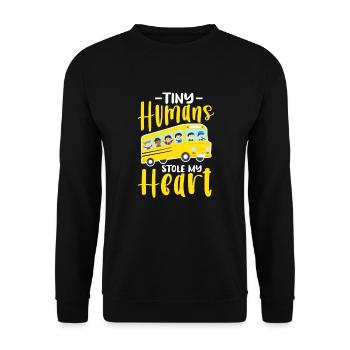 Bus Driver Bus Driver Bus Schuhlbus Gift - Unisex Sweatshirt - black - Front - Alina (178cm) & Michal (187cm)