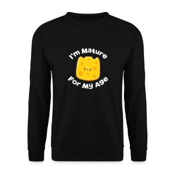 Gâteau au fromage Cheesecake Cadeau alimentaire - Sweat-shirt Unisexe - noir - Devant - Alina (178cm) & Michal (187cm)