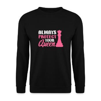 Chess Chessboard Checkmate Chess Player - Unisex Sweatshirt - black - Front - Alina (178cm) & Michal (187cm)