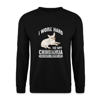 Chihuahua - Unisex Sweatshirt - black - Front - Alina (178cm) & Michal (187cm)