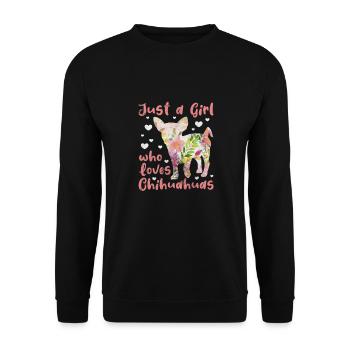 Chihuahuas - Unisex Sweatshirt - black - Front - Alina (178cm) & Michal (187cm)