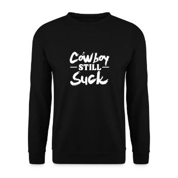 Cowboy Cowboy bottes Western cadeau - Sweat-shirt Unisexe - noir - Devant - Alina (178cm) & Michal (187cm)
