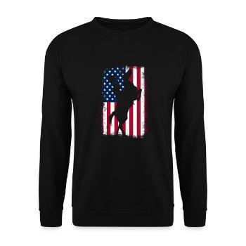 Cowboy Cowboy Boots Western Gift - Unisex Sweatshirt - black - Front - Alina (178cm) & Michal (187cm)