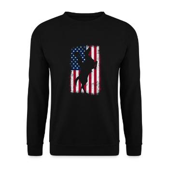 Cow-boy - Sweat-shirt Unisexe - noir - Devant - Alina (178cm) & Michal (187cm)