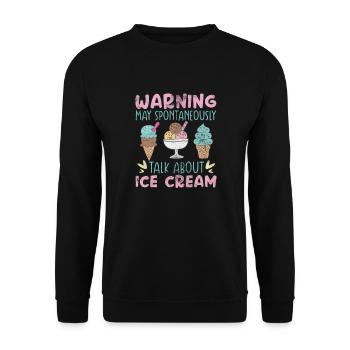 Eiscreme - Unisex Pullover - Schwarz - Vorne - Alina (178cm) & Michal (187cm)