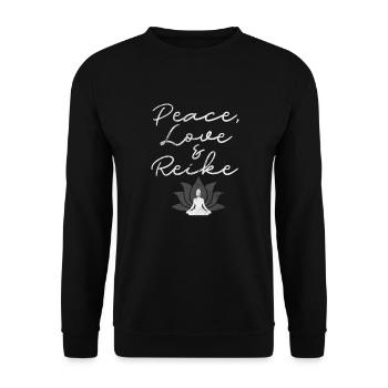 Méditation - Sweat-shirt Unisexe - noir - Devant - Alina (178cm) & Michal (187cm)