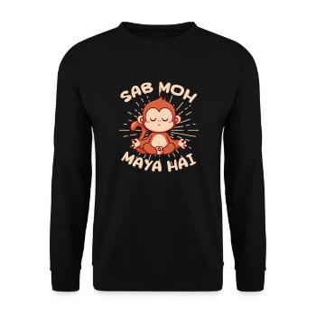 Méditation méditer Zen Yoga cadeau - Sweat-shirt Unisexe - noir - Devant - Alina (178cm) & Michal (187cm)