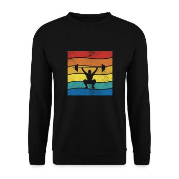 Bodybuilder - Unisex Pullover - Schwarz - Vorne - Alina (178cm) & Michal (187cm)