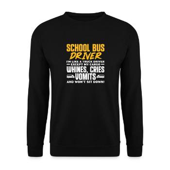 Bus Driver Bus Driver Bus Schuhlbus Gift - Unisex Sweatshirt - black - Front - Alina (178cm) & Michal (187cm)