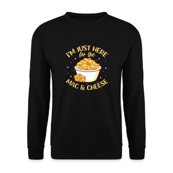 Cheese Cheesecake Food Gift - Unisex Sweatshirt - black - Front - Alina (178cm) & Michal (187cm)