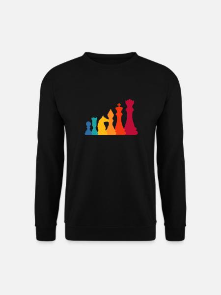 Schach Schachbrett Schachmatt Schachspieler - Unisex Pullover - Schwarz