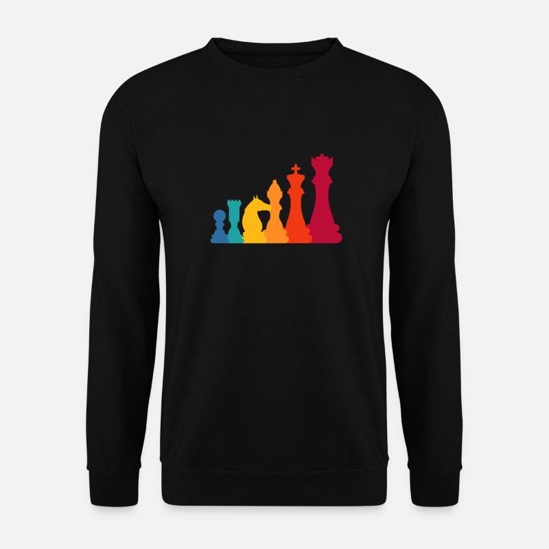 Schach Schachbrett Schachmatt Schachspieler - Unisex Pullover - Schwarz