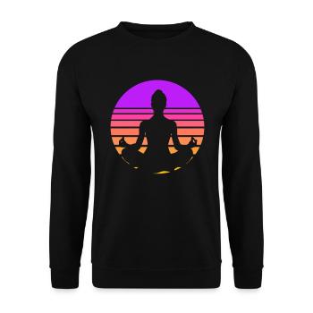 Méditation méditer Zen Yoga cadeau - Sweat-shirt Unisexe - noir - Devant - Alina (178cm) & Michal (187cm)