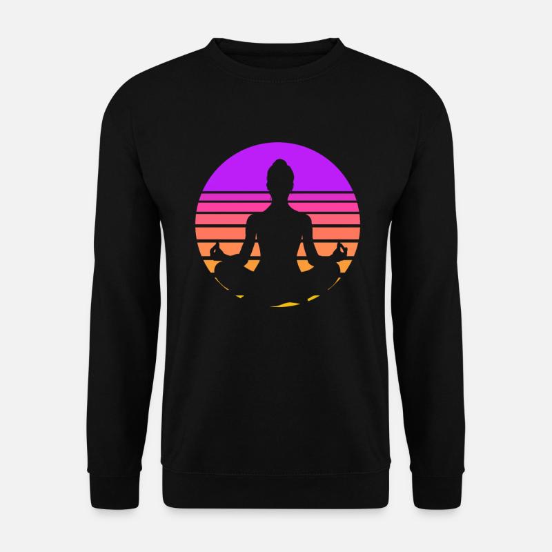 Meditation Meditating Zen Yoga Gift - Unisex Sweatshirt - black