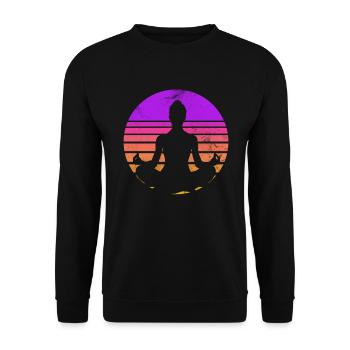 Meditation - Unisex Sweatshirt - black - Front - Alina (178cm) & Michal (187cm)