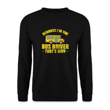 Busfahrer - Unisex Pullover - Schwarz - Vorne - Alina (178cm) & Michal (187cm)