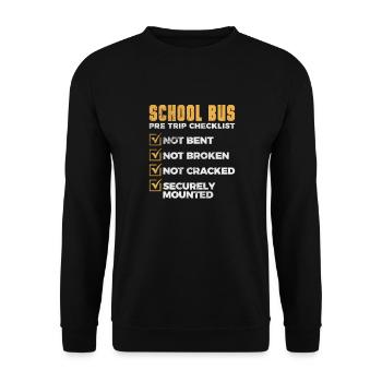 Busfahrer - Unisex Pullover - Schwarz - Vorne - Alina (178cm) & Michal (187cm)