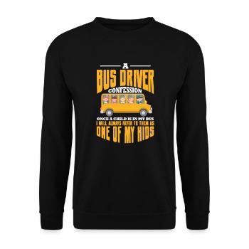Bus Driver Bus Driver Bus Schuhlbus Gift - Unisex Sweatshirt - black - Front - Alina (178cm) & Michal (187cm)
