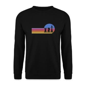 Chess Chessboard Checkmate Chess Player - Unisex Sweatshirt - black - Front - Alina (178cm) & Michal (187cm)