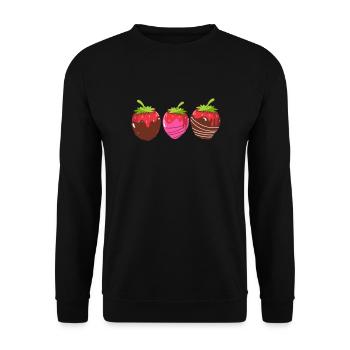 Schokolade Schoko Essen Kakao Geschenk - Unisex Pullover - Schwarz - Vorne - Alina (178cm) & Michal (187cm)