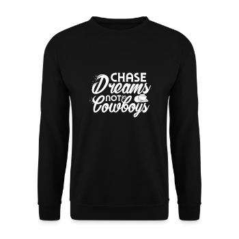 Cowboy Cowboy bottes Western cadeau - Sweat-shirt Unisexe - noir - Devant - Alina (178cm) & Michal (187cm)