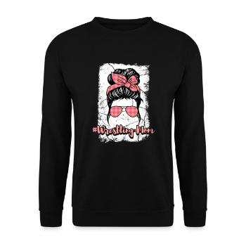 Wrestling Wrestler Fight Wrestling Ringer Gift - Unisex Sweatshirt - black - Front - Alina (178cm) & Michal (187cm)
