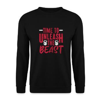 Culturiste - Sweat-shirt Unisexe - noir - Devant - Alina (178cm) & Michal (187cm)