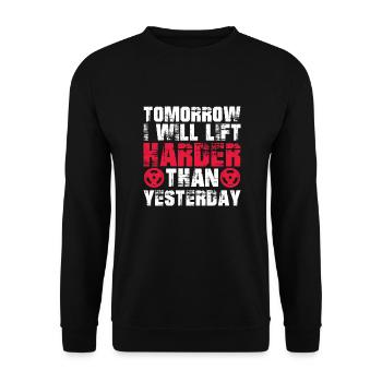 Bodybuilder Body Building Fitness Gym cadeau - Sweat-shirt Unisexe - noir - Devant - Alina (178cm) & Michal (187cm)