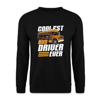 Busfahrer Busfahrerin Bus Schuhlbus Geschenk - Unisex Pullover - Schwarz - Vorne - Alina (178cm) & Michal (187cm)